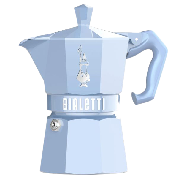 Bialetti Exclusive Moka Express hellblau, Espressokocher